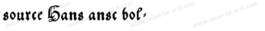 source Hans ansc bol字体转换
